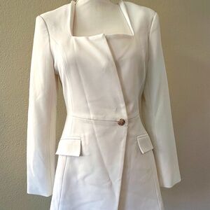 Endless Rose White Blazer-Style Skort Romper – Size M
